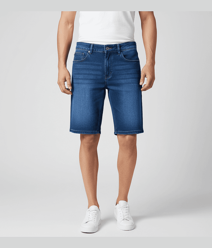 plounge Blue Denim Men's Shorts ( Pack of 1 )