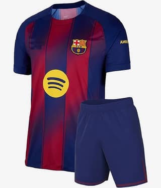 BARCELONA HOME JERSEY & SHORTS 2025/26 (UNISEX) – FOR MEN & WOMEN