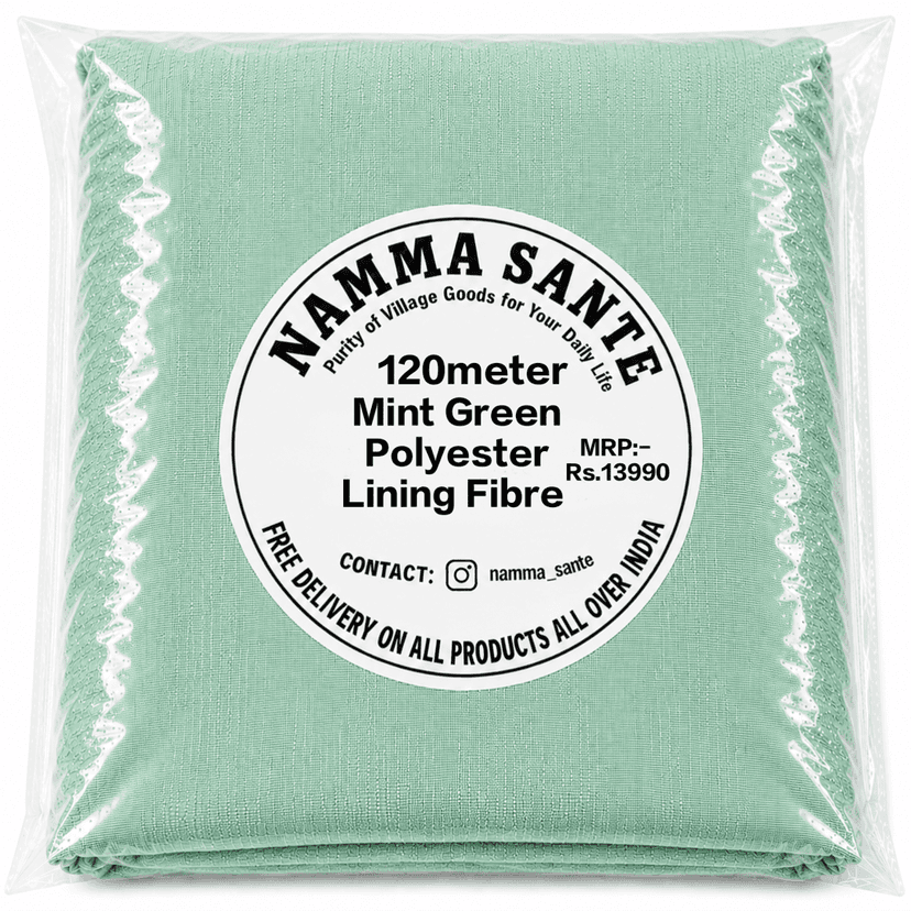 Mint Green Polyester Lining Fibre (Chhota Panna), Mint Green Polyester Lining Fabric (Chhota Panna), Light Mint Green Lining Fabric (Chhota Panna), Mint Green Polyester Fabric (Chhota Panna), Mint Green Polyester Inner Lining (Chhota Panna) view 3