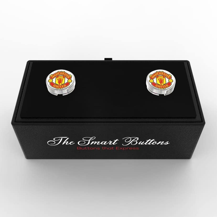 The Smart Buttons - Shirt Button Cover Cufflinks for Men - Manchester United Style view 3