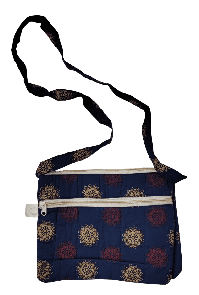 Nirjhari Crafts Handmade 100% Cotton Utility Bag cum Purse view 2