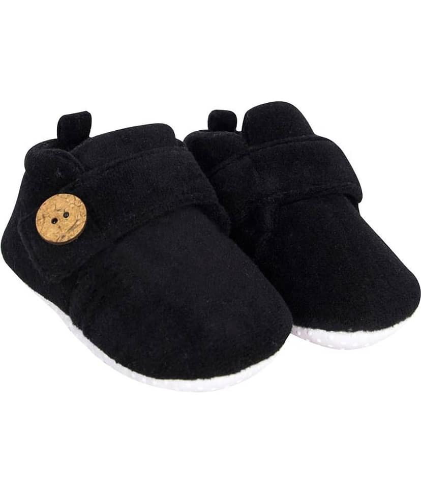 Neska Moda Baby Boys & Baby Girls 6 To 9 Months Velvet Booties (Black) -BT781
