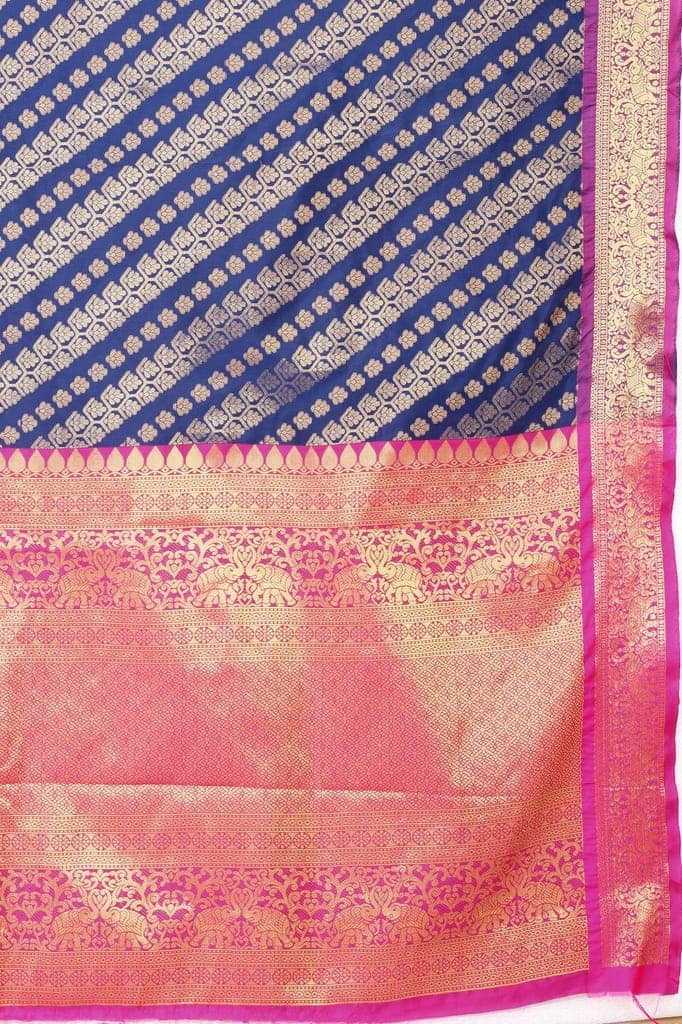 Designer Heavy border Laheriya Weaving Work Saree With Rich Pallu view 5