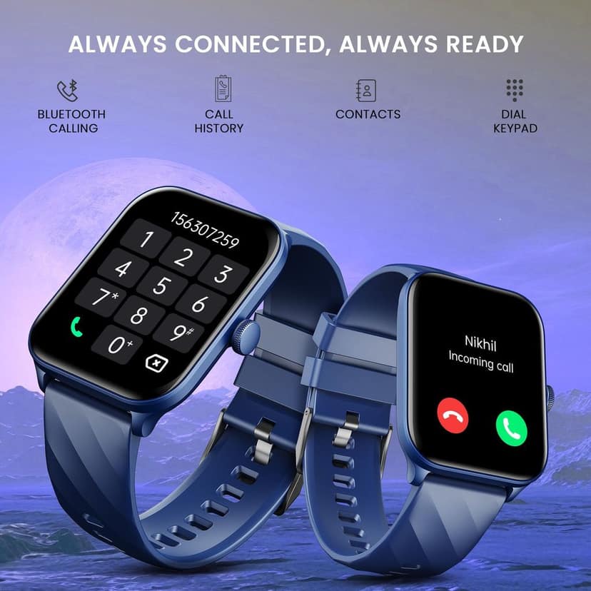 CELLECOR M5 Plus 2.01" IPS HD Display | 700 NITS | BT-Calling | AOD | IP67 | BT v5.4| Smartwatch Blue view 4
