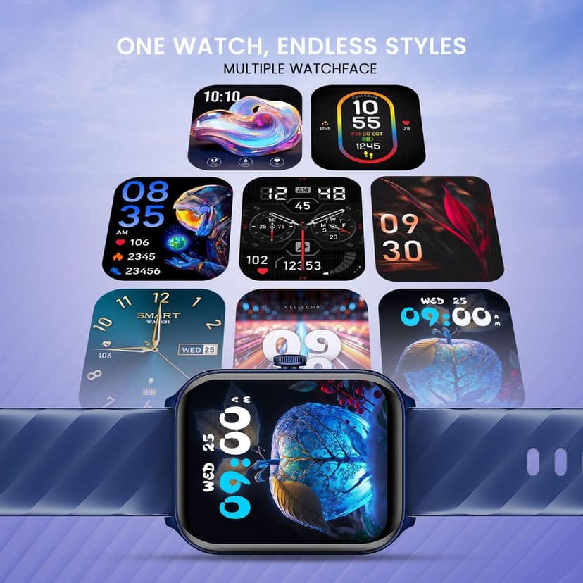 CELLECOR M5 Plus 2.01" IPS HD Display | 700 NITS | BT-Calling | AOD | IP67 | BT v5.4| Smartwatch Blue view 6