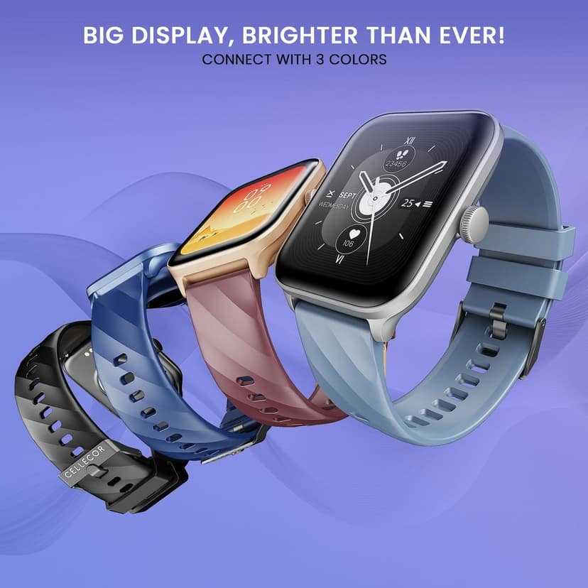 CELLECOR M5 Plus 2.01" IPS HD Display | 700 NITS | BT-Calling | AOD | IP67 | BT v5.4| Smartwatch Blue view 9