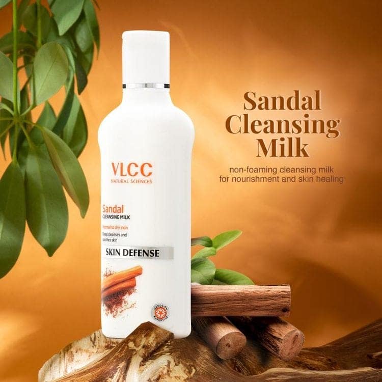 VLCC Sandal Skin Defense Cleansing Milk - Normal to Dry Skin (100ml) view 4
