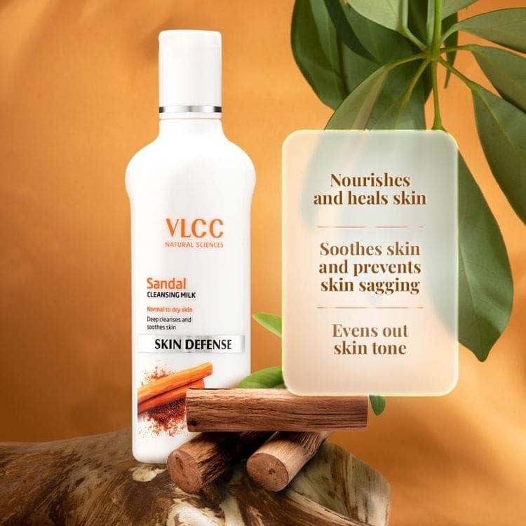 VLCC Sandal Skin Defense Cleansing Milk - Normal to Dry Skin (100ml) view 6