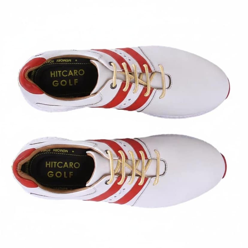 HITCARO Men's Proffessional Leather Golf Shoes | Lace-Up | Waterproof | Comfortable | Breathable view 2