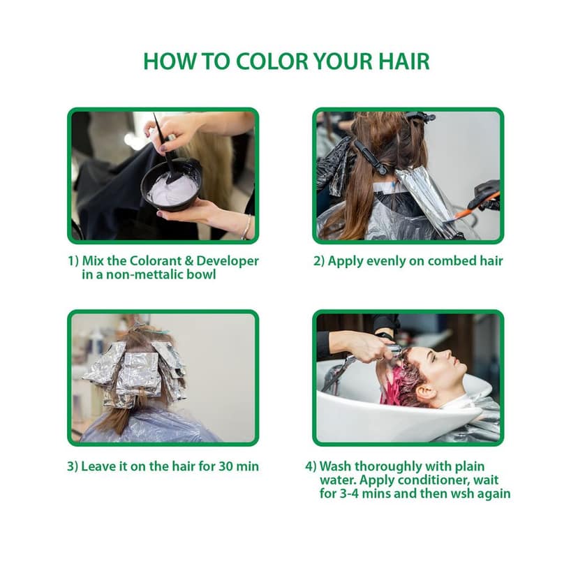 Nisha Professional Creme Hair Color 5.0 Light Brown 100g, Permanent Hair Colour, Professional Salon Hair Colour view 6