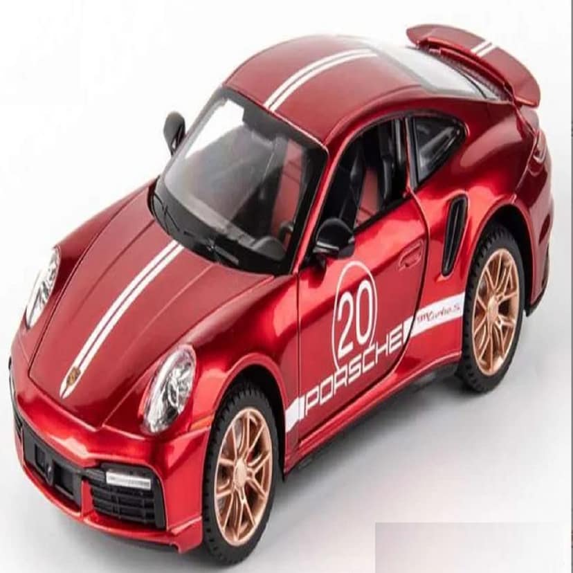 KTRS ENTERPRISE 1:32 For Porsche 911 TurboS Alloy Car Toy Car Metal Collection Model Car Sound And Light Toys For Children