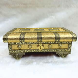 NAVRANG Wooden Meenakari Box For Jewellery, Dry Fruits, sweets Gift for Multipurpose Use