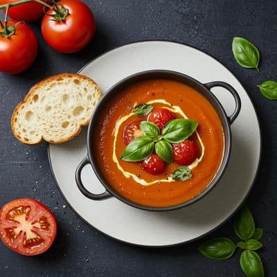 Smoked Tomato And Basil Soup