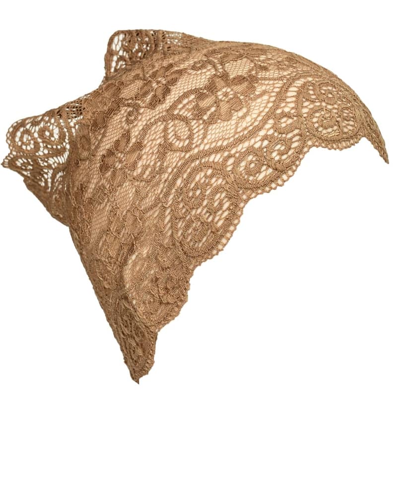 Girls and Womens Hijab Cap Hijab Headband, Under Hijab Scarf Black and Light Brown Naqab Head Scarf (2 pcs) view 4