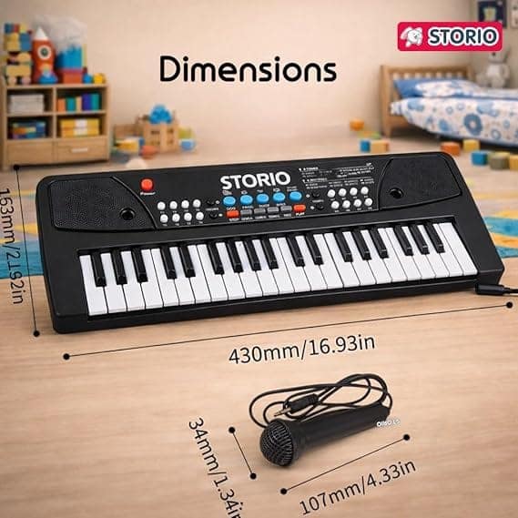 Storio Kids Piano Keyboard with Mic I Electronic Musical Toy for Boys & Girls Age 2-5 view 2