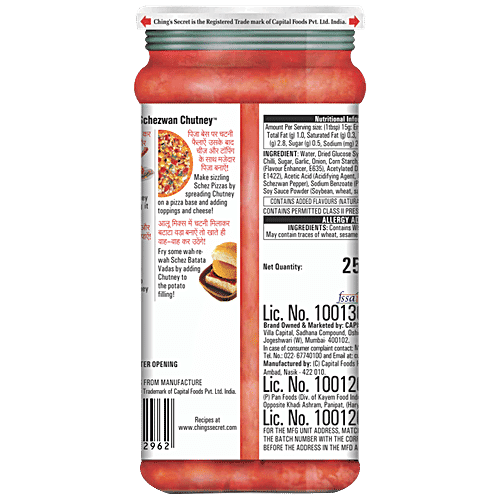 Chings Secret Schezwan Chutney, 250 G Jar view 2