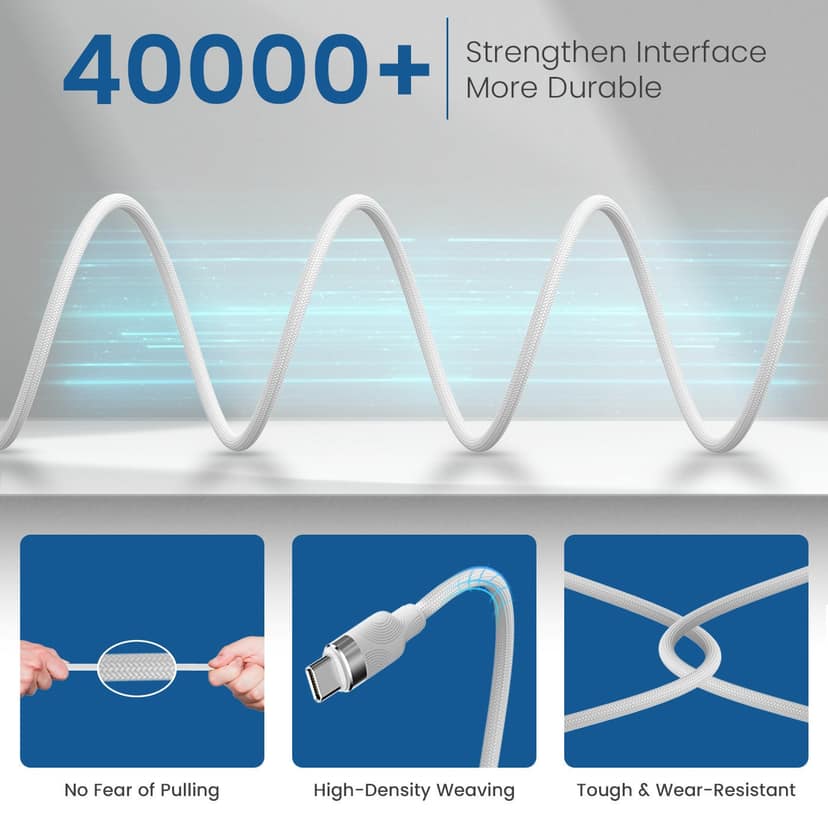 Portronics Maglink C Square 60W Max Output, Type C to Type C Cable, Magnetic Cable, 1m Cable Length view 3
