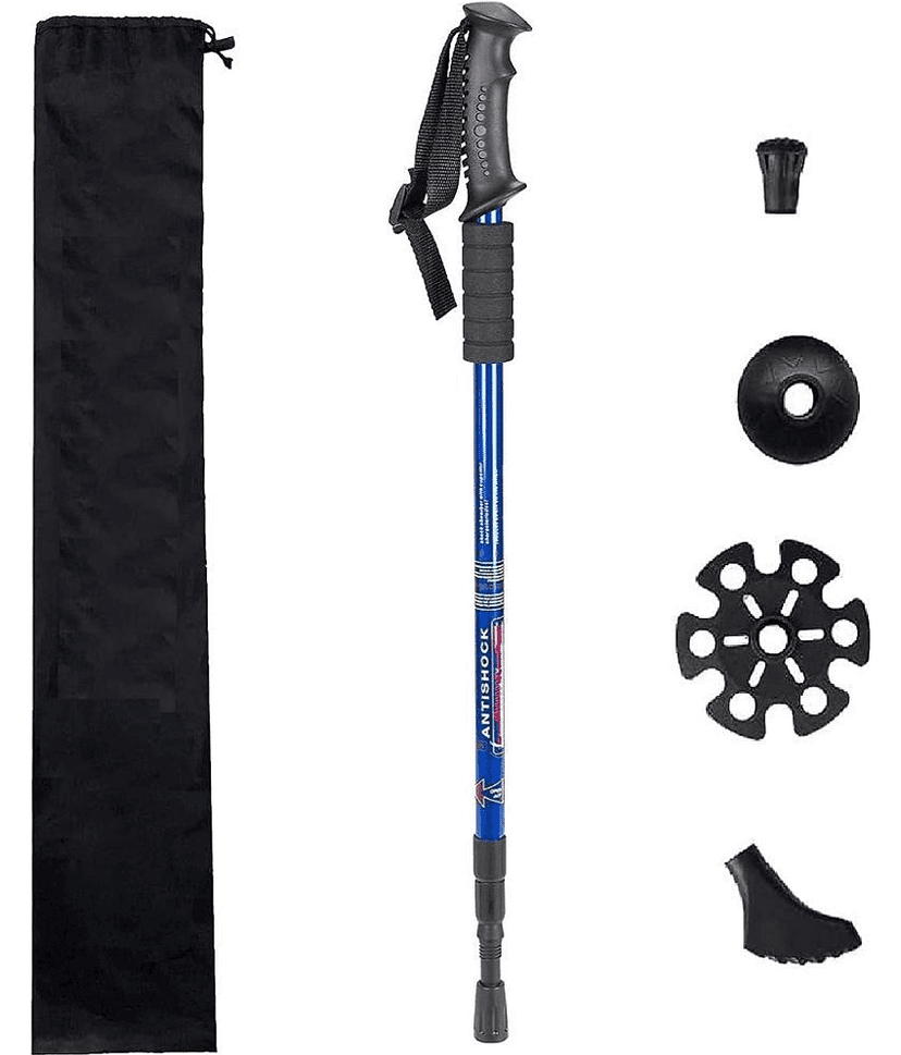 sakimo Hiking Trekking Poles, Collapsible,Lightweight, Anti Shock, Hiking or Walking Sticks,Adjustable Hiking Pole for Men and Women, All Terrain Accessories and Carry Bag.