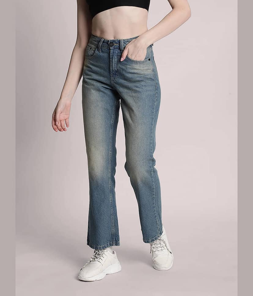 Bene Kleed - Blue Cotton Bootcut Women's Jeans ( Pack of 1 )