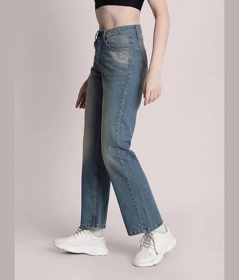 Bene Kleed - Blue Cotton Bootcut Women's Jeans ( Pack of 1 ) view 3