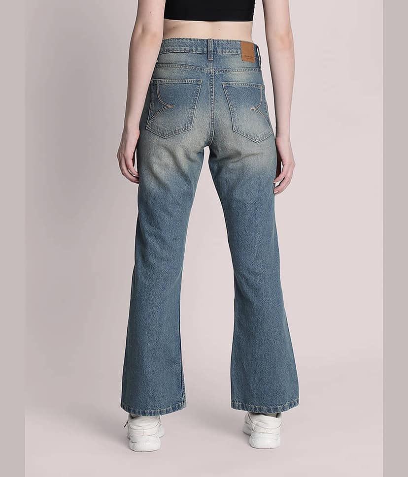 Bene Kleed - Blue Cotton Bootcut Women's Jeans ( Pack of 1 ) view 4