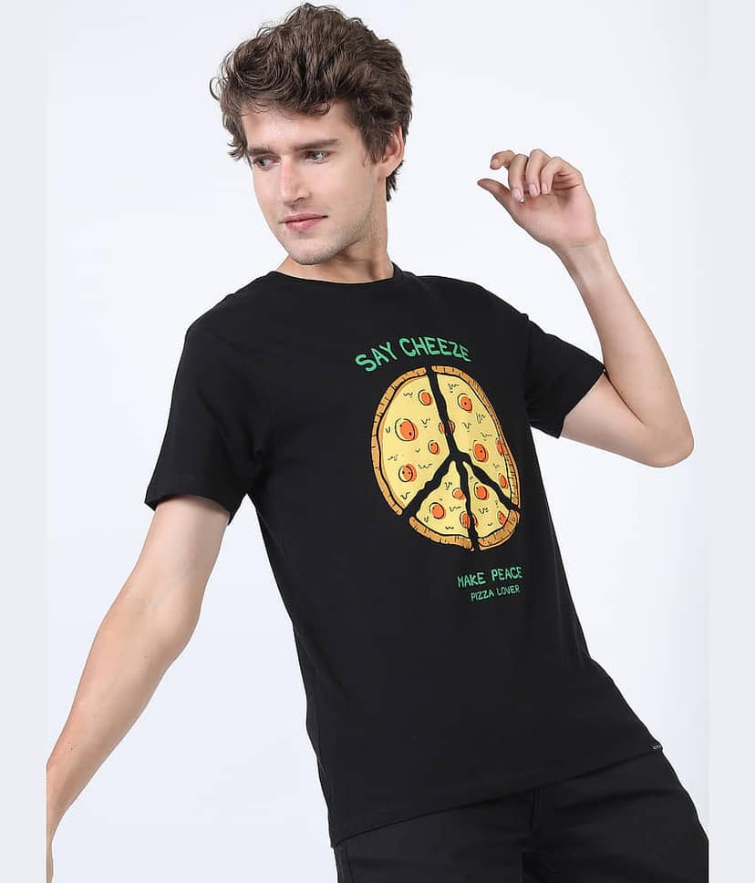 Ketch Pack of 1 100% Cotton Slim Fit Men's T-Shirt ( Black ) view 6