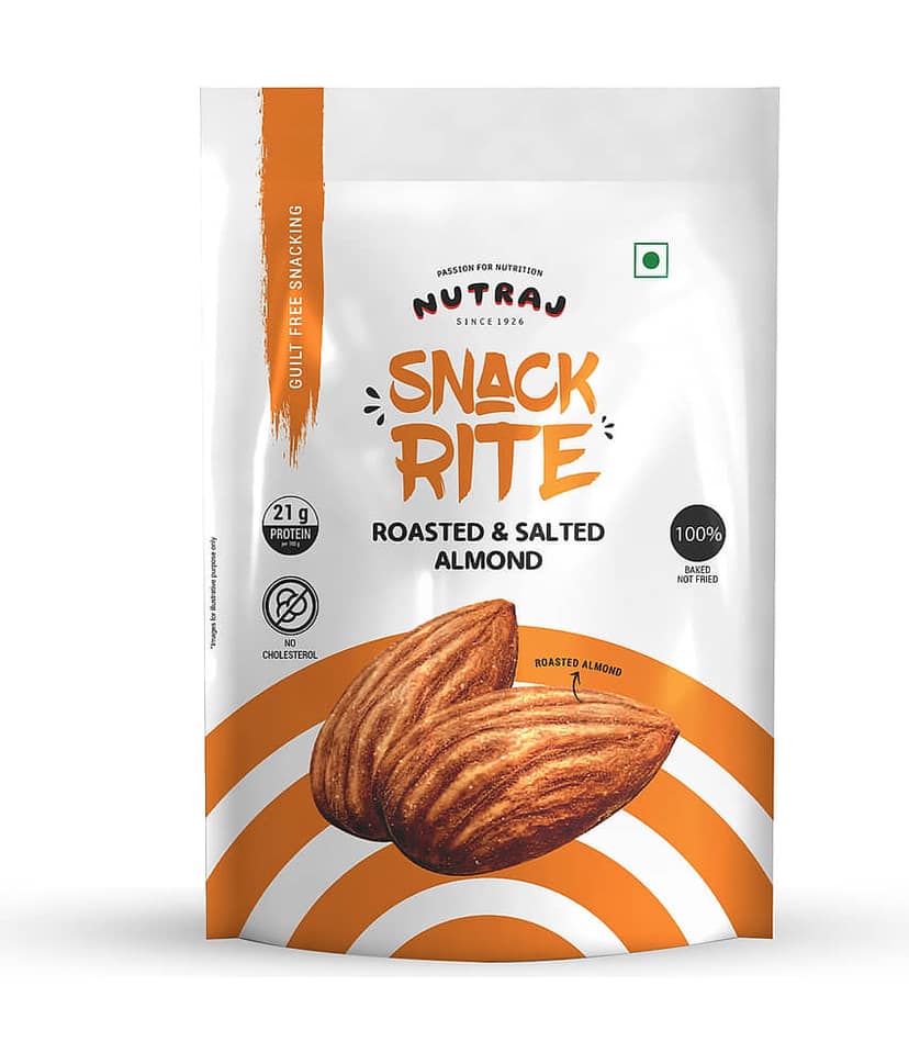 Nutraj Snackrite Almond Kernels Roasted & Salted (Badam Giri) 150g