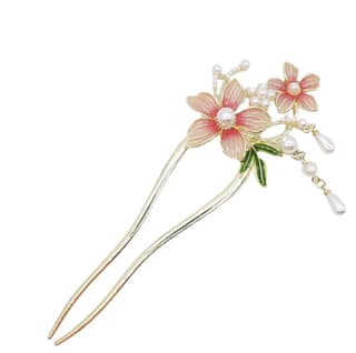 1 Pc Pink Hair Pin Bun Stick for Women Girls