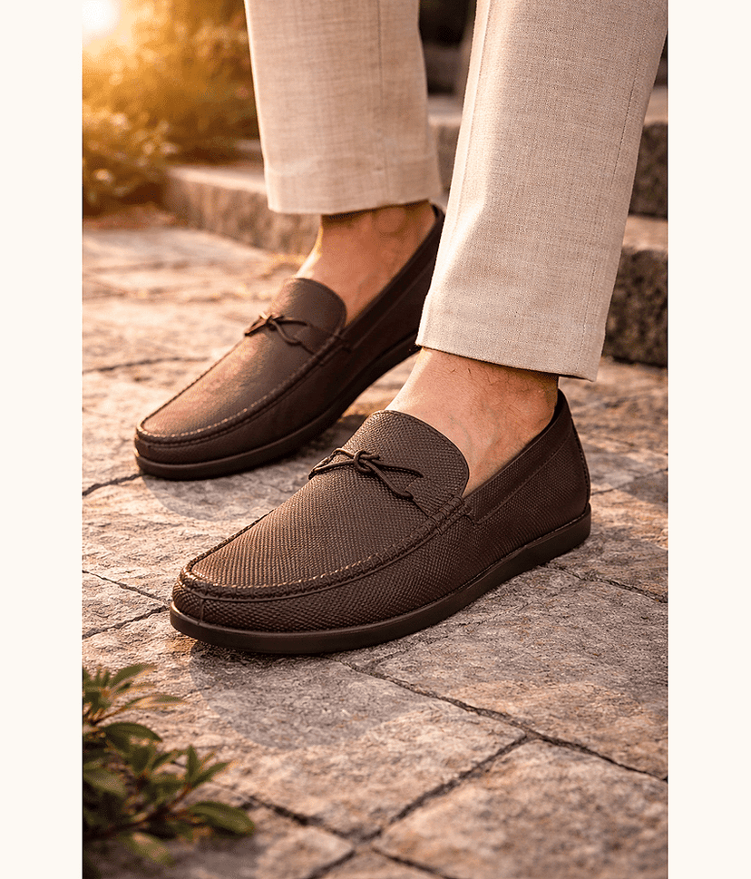 Ajanta Brown Men's Slip on Shoes