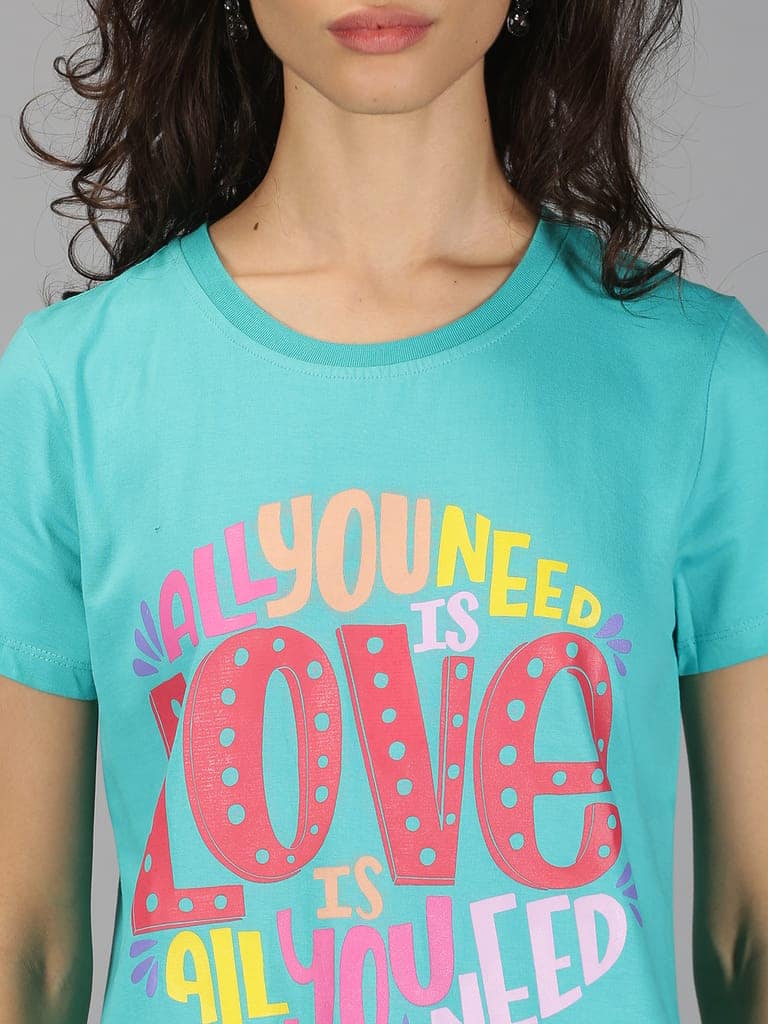 Cotton Green Graphic Casual T-Shirt view 5