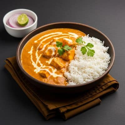 Spicy Paneer Butter Masala Rice Bowl