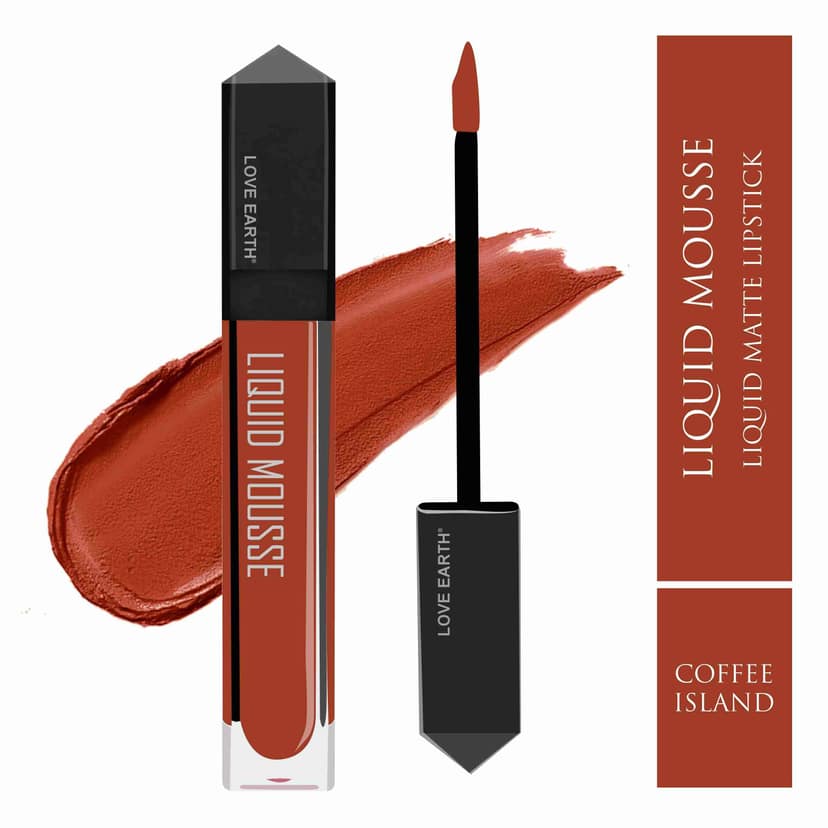 Love Earth Liquid Mousse Lipstick - Coffee Island Matte Finish