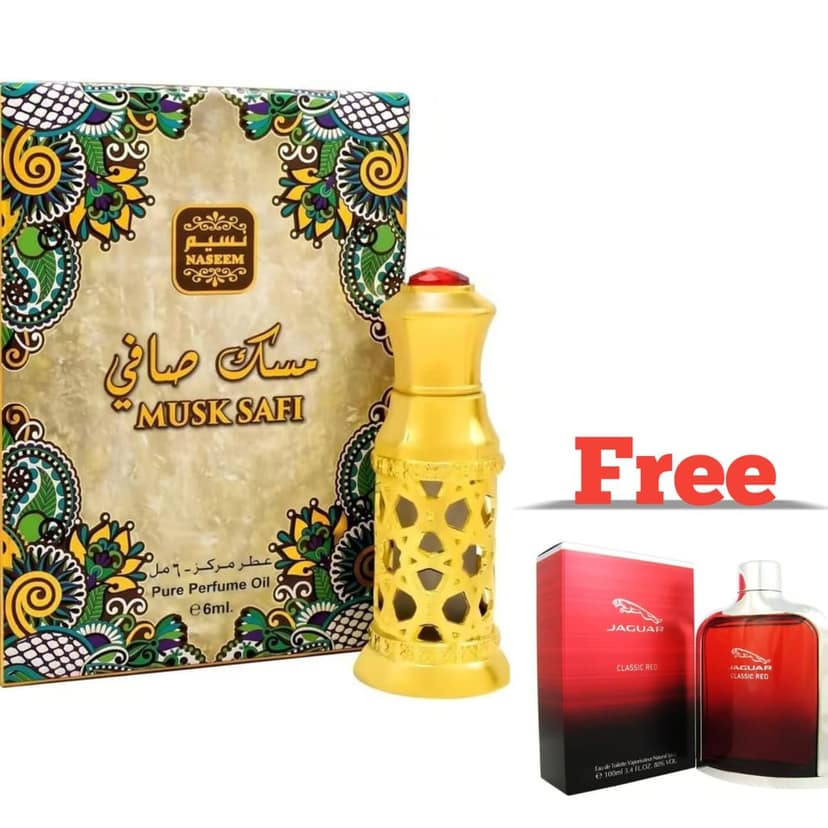 Musk Safi by Naseem Perfume Oil 6mL Pure Musk Scent, Alcohol-Free 100ML Perfume