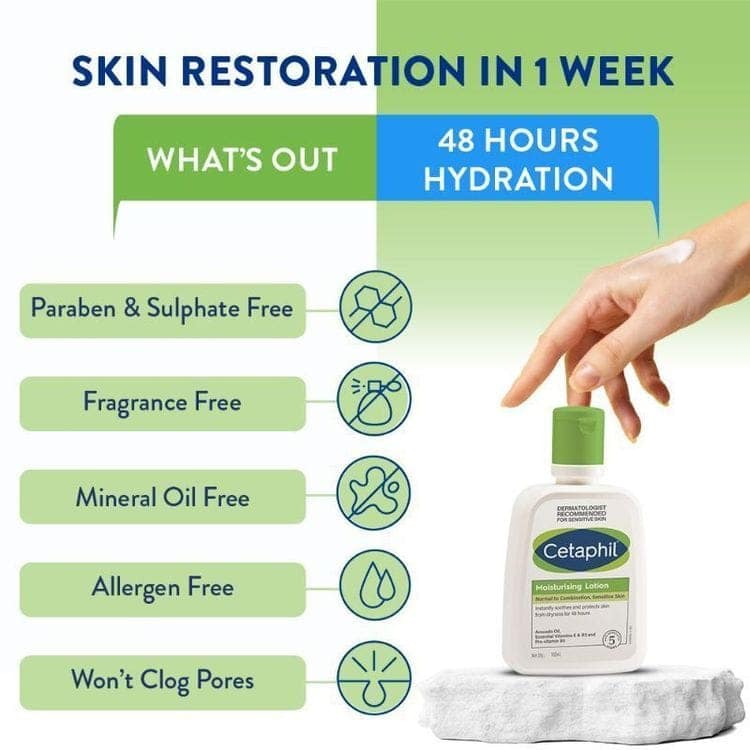 Cetaphil Moisturising Lotion For Dry To Normal Sensitive Skin - Dermatologist Recommended (100ml) + Cetaphil Oily Skin Cleanser for Acne-prone Skin with Niacinamide Dermatologist Recommended (125ml) Pack of 2 view 10
