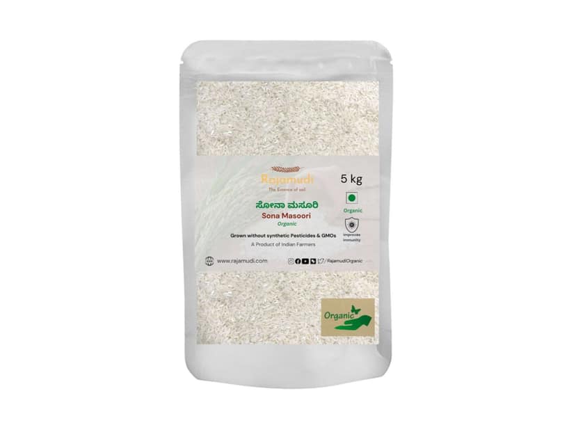Rajamudi Organics Organic Brown RIce -SonaMasoori - 5 Kilogram