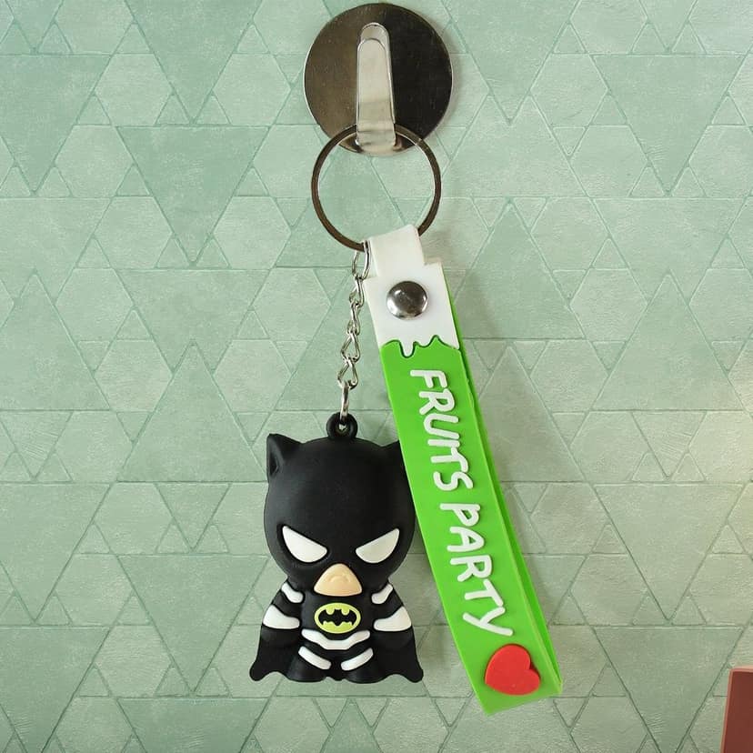 Cute Cartoon Silicone 3D Key Chain with Metal Hook & Strap (Pack of 1) view 3