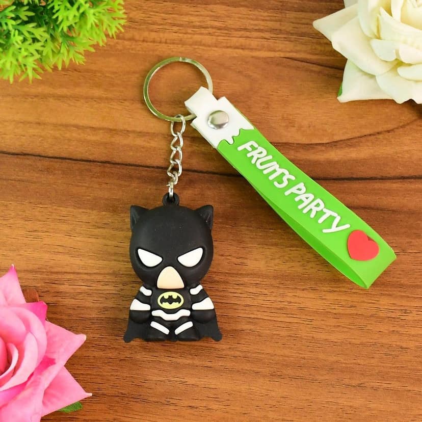 Cute Cartoon Silicone 3D Key Chain with Metal Hook & Strap (Pack of 1) view 6