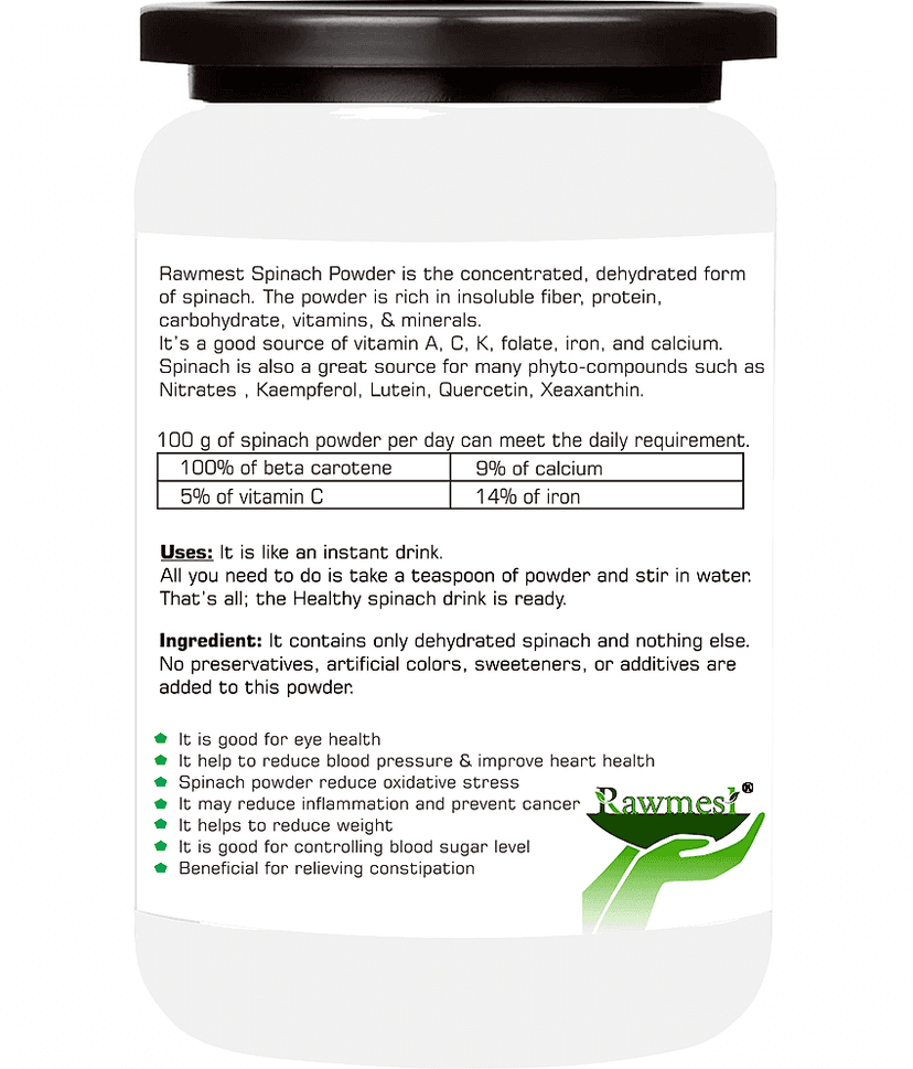 rawmest Spinach/ Palak Powder 200 gm Pack of 2 view 3