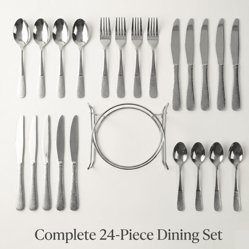 Stainless Steel Cutlery Set – Durable 24-Piece Dining Essentials view 2