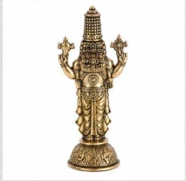 Lord Tirupati Balaji Brass Statue view 2