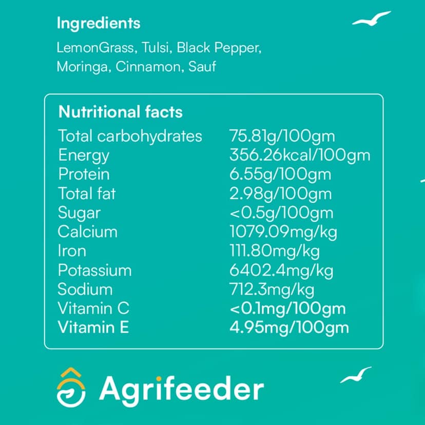 Agrifeeder Lemongrass Herbal Brew - Sauf Flavour 50gm Pouch view 3