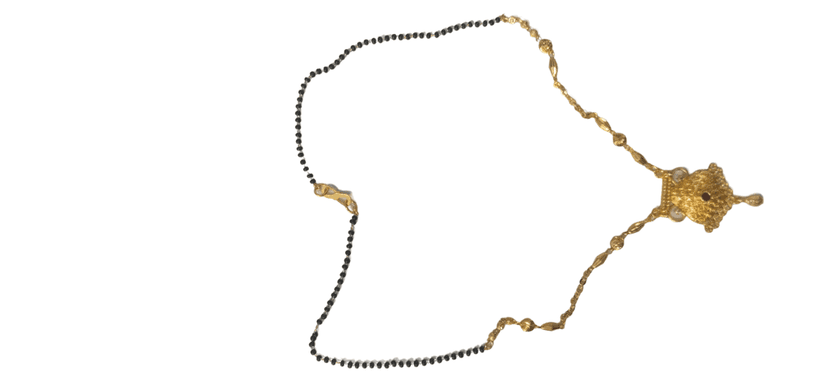 Gold Plated Traditional Marathi Mangalsutra Necklace for Women view 2