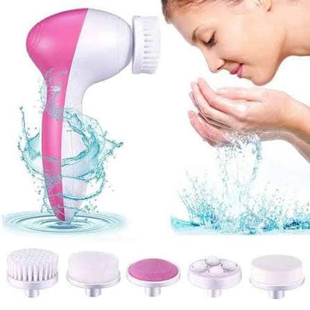 5-in-1 Electric Facial Cleansing Brush with Multiple Heads for Women