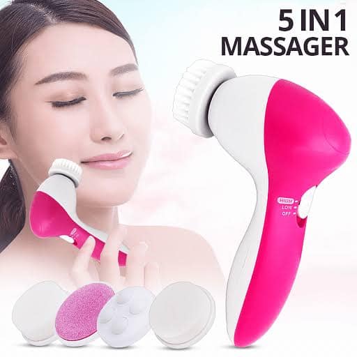 5-in-1 Electric Facial Cleansing Brush with Multiple Heads for Women view 2