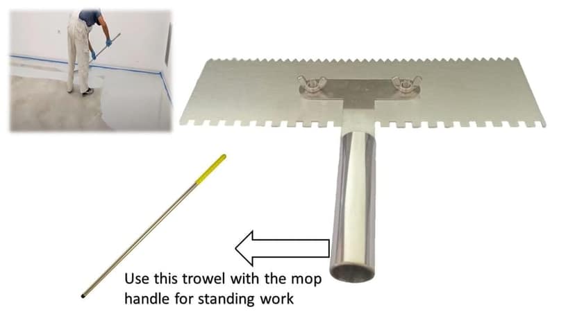 MD Style Square Notch Metal Trowel Fix Thickness for Flexible Resin Spreader Set, Reusable Trowel Scrapers for Epoxy, Fillers, Putty,Spackling Paste view 5