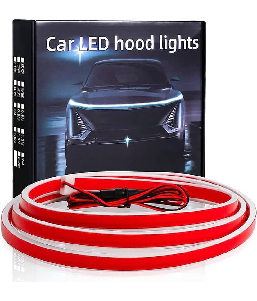 HINGOL NEW - Car Hood Light Strip Through-type Auto Modified Headlight Cuttable Decorative Lamp Car Daytime Running Lights