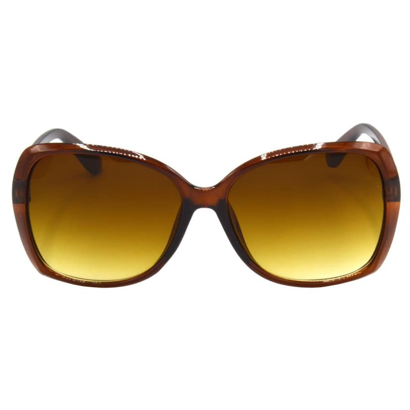 Hrinkar Brown Over-sized Sunglasses Styles Brown Frame Glasses for Women - HRS305-BWN-CLR view 2