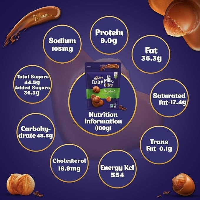 Cadbury Dairy Milk Hazelnut Bites 40 Gms view 4