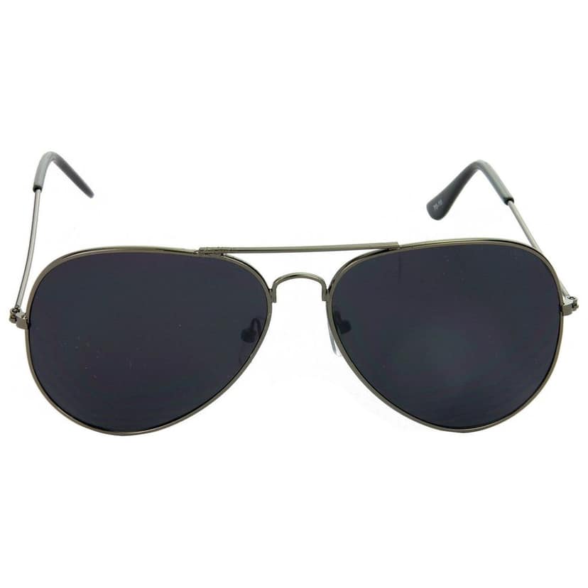 HRINKAR Men Women Boys & Girls Pilot Sunglasses Grey & White Frame, Black & Grey Lens (Medium) Pack of - 2 view 2