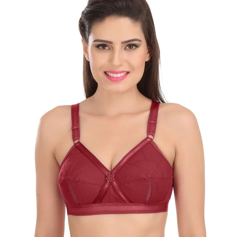 SONA Women's Perfecto Full Coverage Non Padded Cotton Minimizer Bra view 3